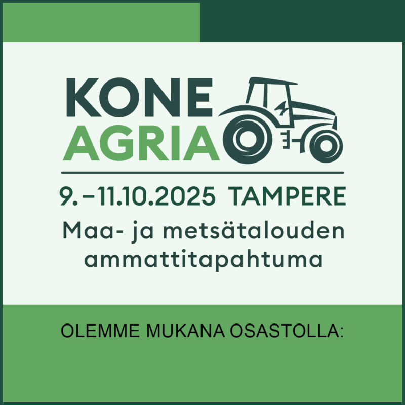 Olemme mukana KoneAgriassa Tampereella, kutsu